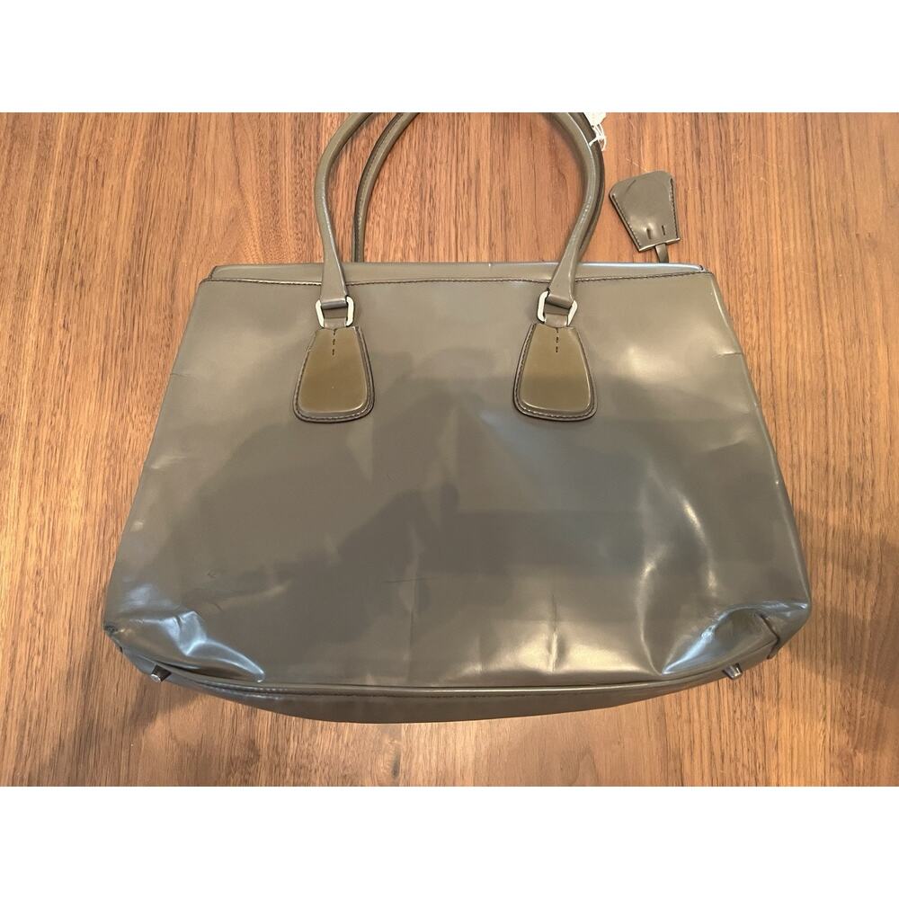 Prada Spazzolato Glossy Matte Gray Patent Leather - Picture 9 of 13